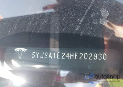 2017 Tesla Model S 100D/60D/75D/90D/P100D z USA, uszkodzony, nr VIN 5YJSA1E24HF202830